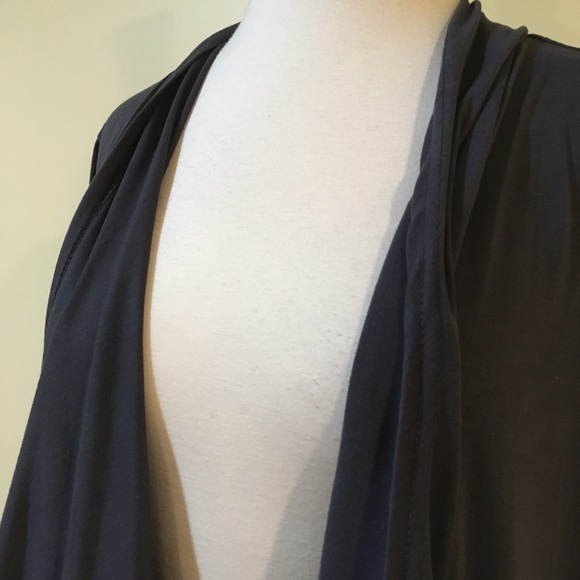 Waterfall Lapel Open Front Cardigan - Picture 2 of 4